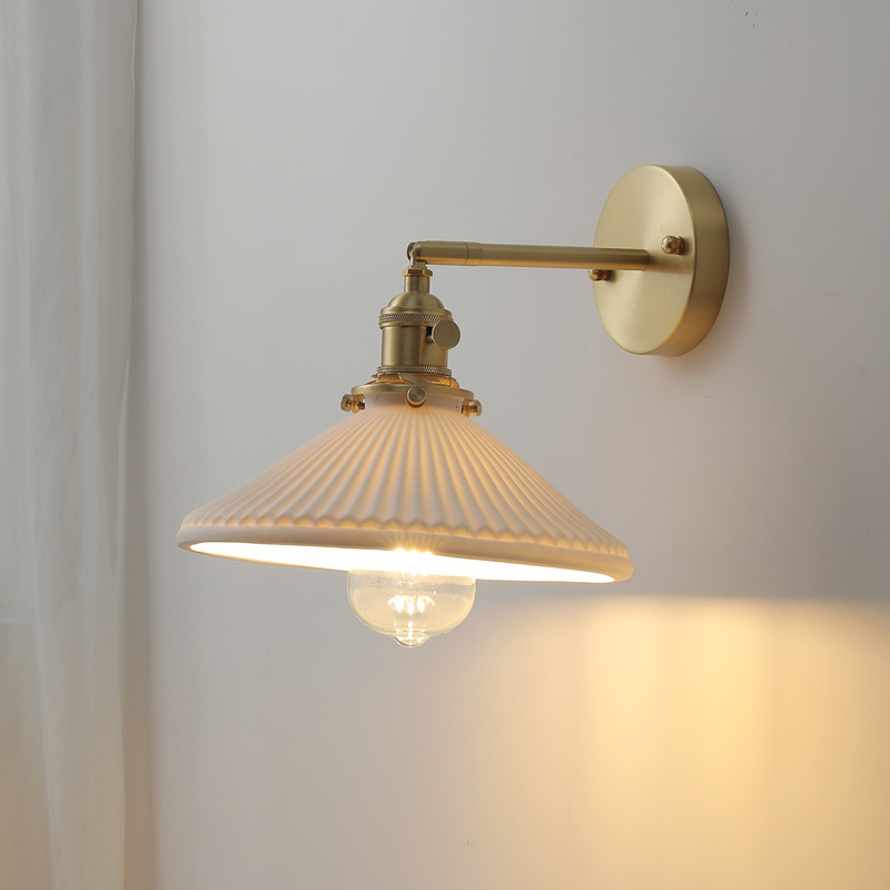 Cinara Classic Fluted Ceramic Lantern Wall Light Cinara Classic Traditional Fluted Ceramic Lantern Wall Light