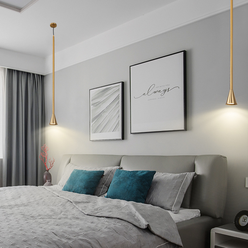 Edvaroon Minimalist Slender Cone Taper Pendant Light Edvaroon Minimalist Slender Cone Taper Pendant Light Bedroom Bto