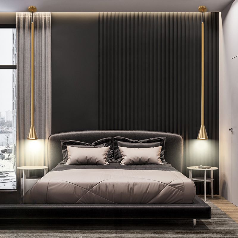Edvaroon Minimalist Slender Cone Taper Pendant Light Edvaroon Minimalist Slender Cone Taper Pendant Light Bedroom Hdb