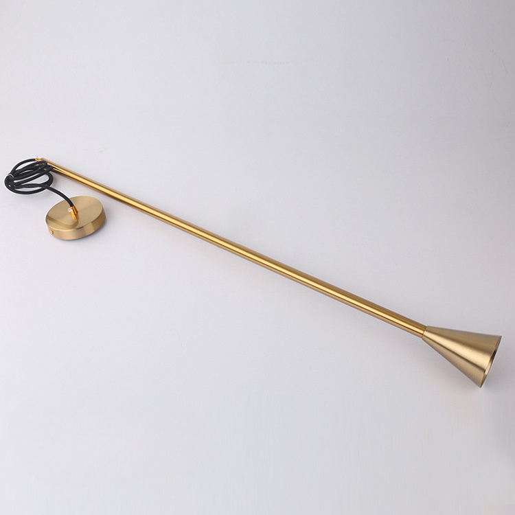 Edvaroon Minimalist Slender Cone Taper Pendant Light Edvaroon Minimalist Slender Cone Taper Pendant Light Gold Metal