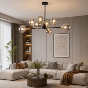 Home Egilna Modern Glass Molecular Glow Balls Pendant Light