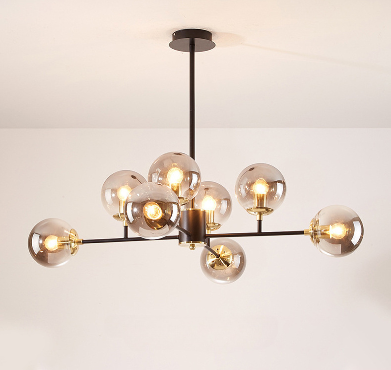 Egilna Modern Glass Molecular Glow Balls Pendant Light Egilna Modern Glass Molecular Glow Balls Pendant Light Black
