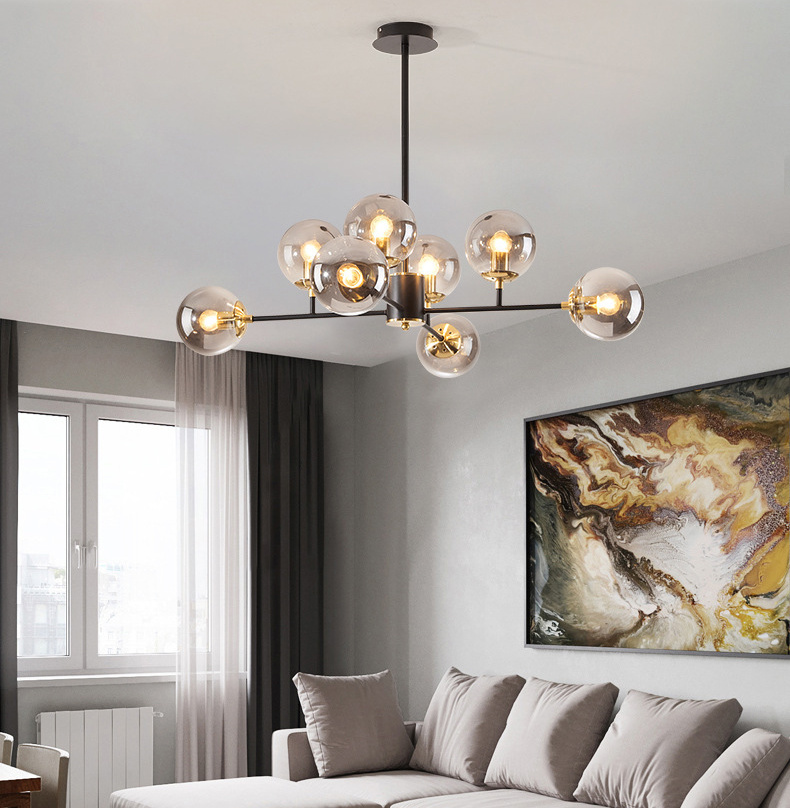 Egilna Modern Glass Molecular Glow Balls Pendant Light Egilna Modern Glass Molecular Glow Balls Pendant Light Living Room