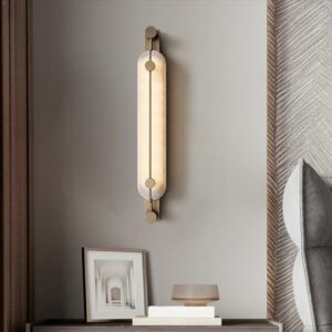 Home Ekorhar Modern Marble Oval Sheet Wall Light Bedroom Hdb