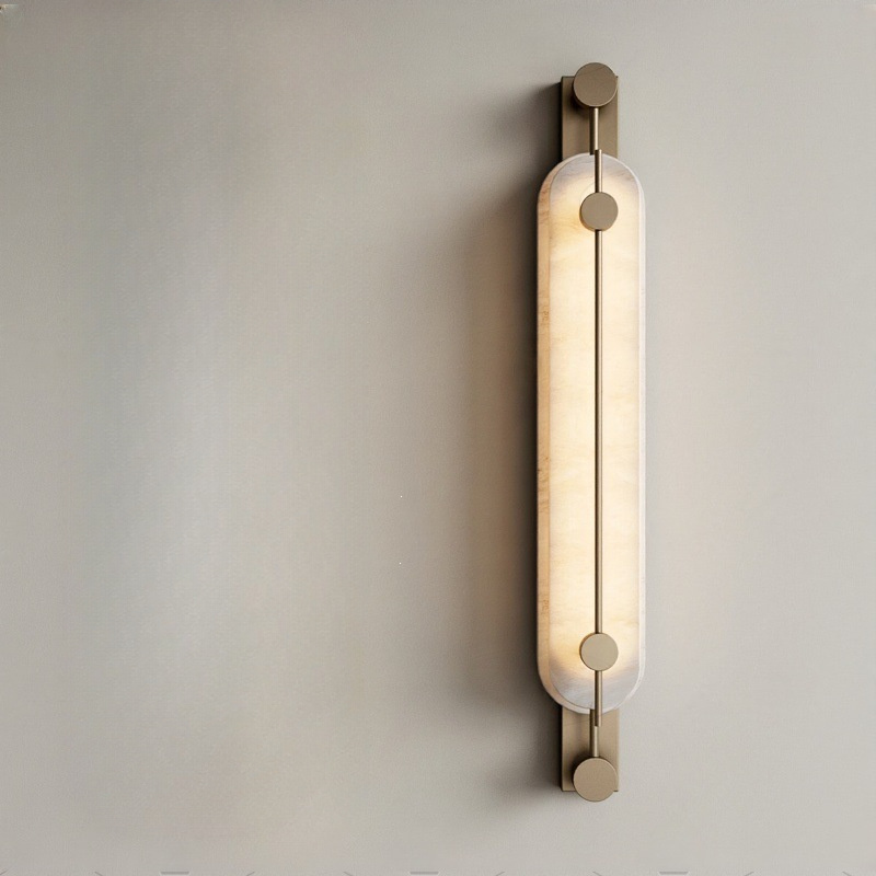 Ekorhar Modern Marble Oval Sheet Wall Light Ekorhar Modern Marble Oval Sheet Wall Light Side View