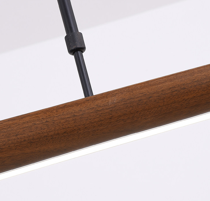 Faylinra Minimalist Sleek Wing Wooden Linear Pendant Light Faylinra Minimalist Sleek Wing Wooden Linear Pendant Light Wood