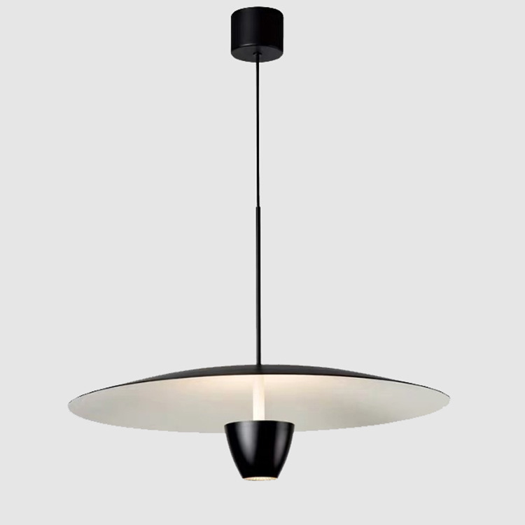 Flemmingro Modern Flying Saucer Disk Pendant Light Flemmingro Modern Flying Saucer Disk Pendant Light Black Disc