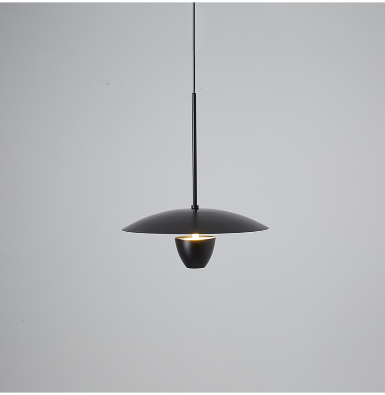 Flemmingro Modern Flying Saucer Disk Pendant Light Flemmingro Modern Flying Saucer Disk Pendant Light Black Metal