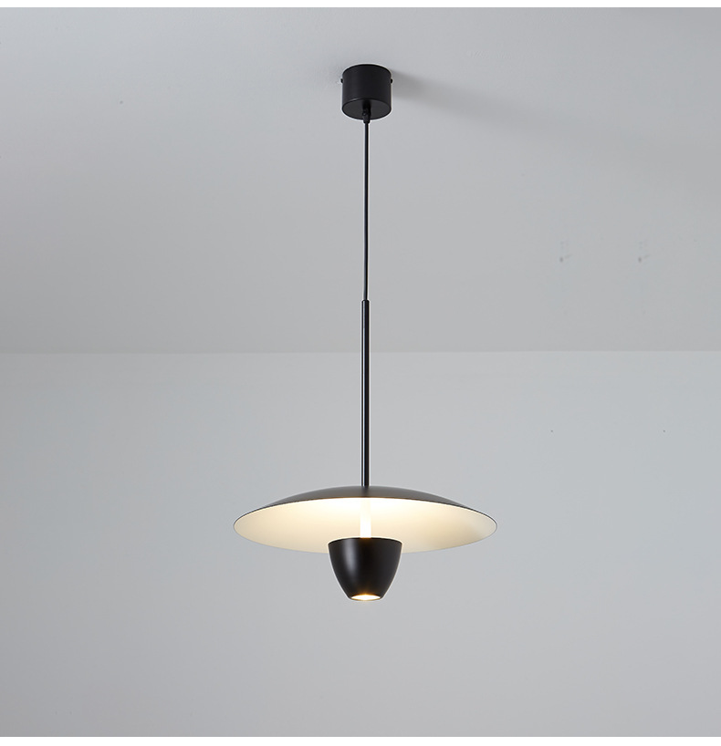 Flemmingro Modern Flying Saucer Disk Pendant Light Flemmingro Modern Flying Saucer Disk Pendant Light Black Minimalist