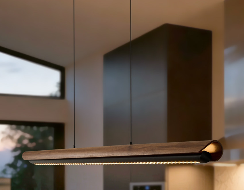 Flunnipin Minimalist Wooden Linear Bar Pendant Light Flunnipin Minimalist Wooden Linear Bar Pendant Light Kitchen Landed House