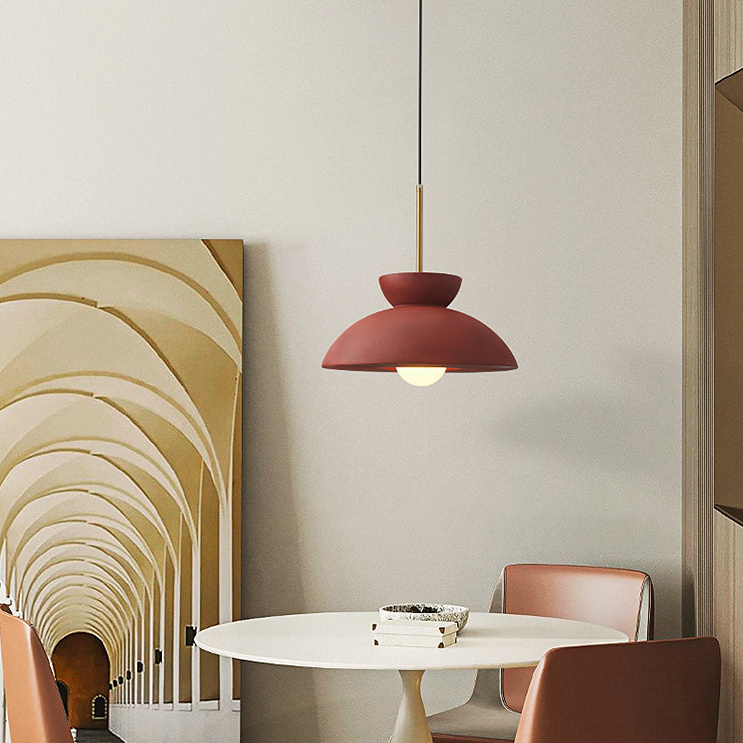 Friskolme Scandinavian Floating Halo Pendant Light Friskolme Scandinavian Floating Halo Pendant Light Dining Room Red