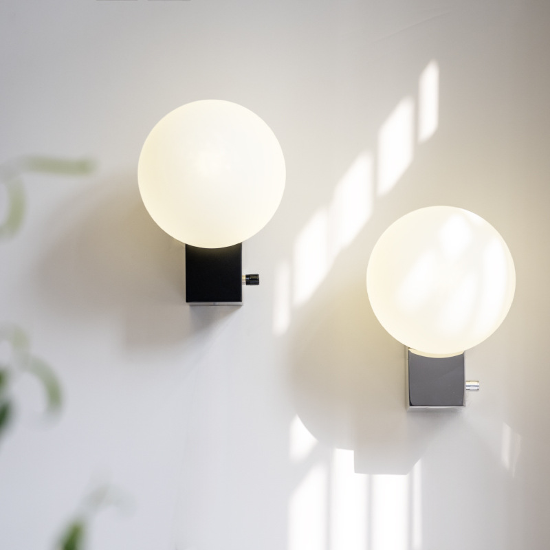 Gregersia Modern Lunar Glow Ball Globe Wall Light Gregersia Modern Lunar Glow Ball Globe Wall Light Chrome Minimalist