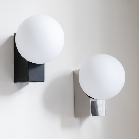 Gregersia Modern Lunar Glow Ball Globe Wall Light Gregersia Modern Lunar Glow Ball Globe Wall Light Chrome