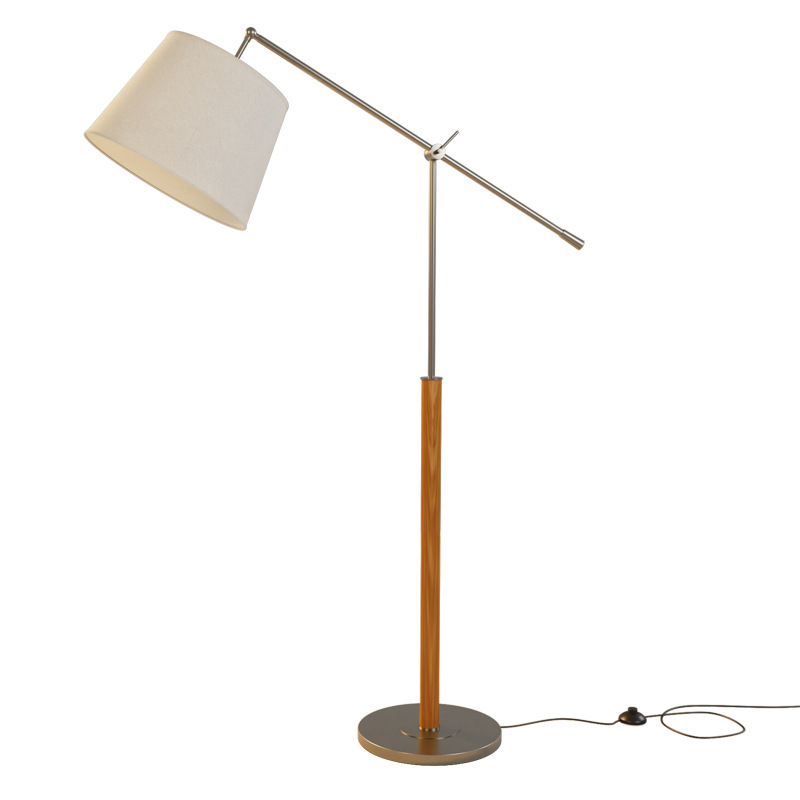 Grelinar Minimalist Dual Axis Beam Floor Lamp Grelinar Minimalist Dual Axis Beam Floor Lamp Natural Wood