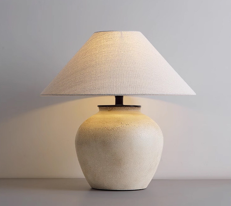 Gustavsberg Wabi-Sabi Ceramic Vase Table Lamp Gustavsberg Wabi Sabi Ceramic Vase Table Lamp Beige Ambient Lighting
