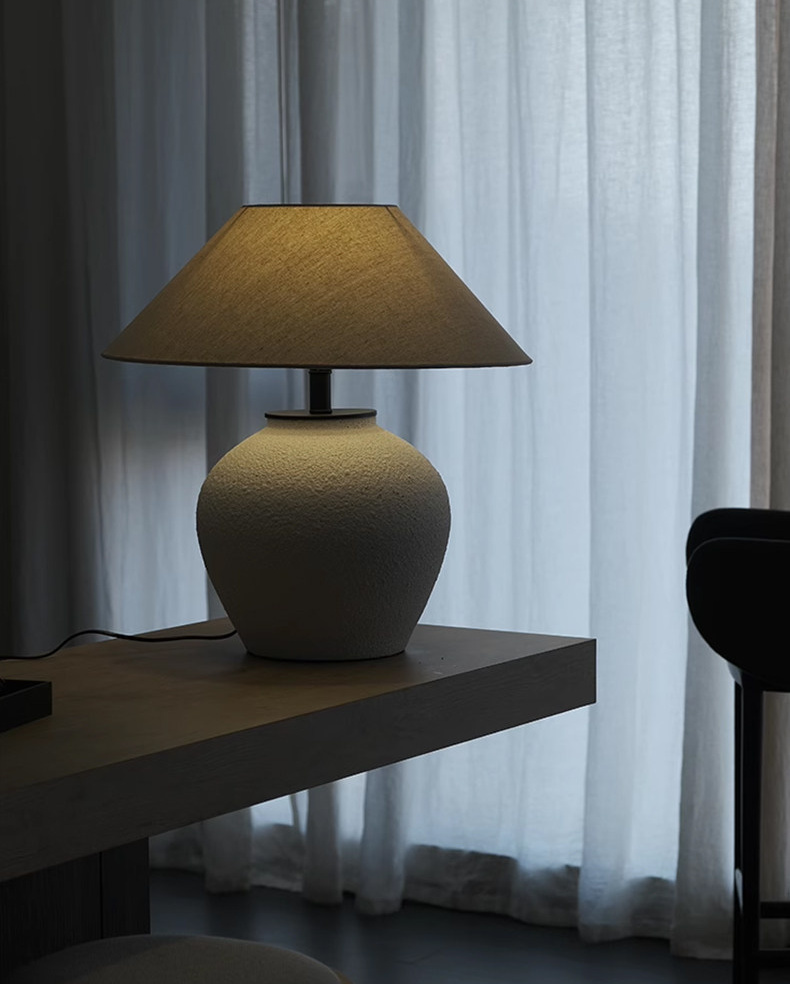 Gustavsberg Wabi-Sabi Ceramic Vase Table Lamp Gustavsberg Wabi Sabi Ceramic Vase Table Lamp Living Room Beige