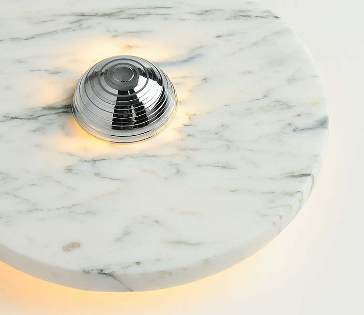 Hallstenja Modern Round Plate Marble Stone Wall Light Hallstenja Modern Round Plate Marble Stone Wall Light Ambient Lighting
