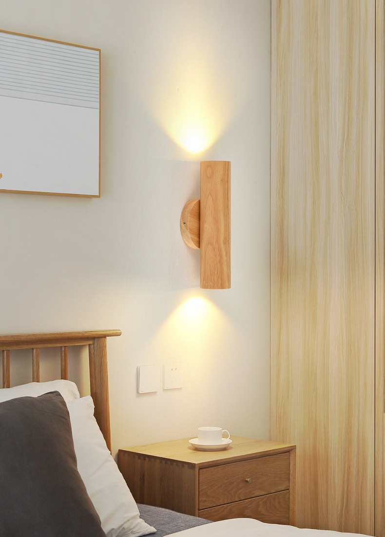 Havdorin Minimalist Dual Beam Wooden Wall Light Havdorin Minimalist Dual Beam Wooden Wall Light Bedroom Bto
