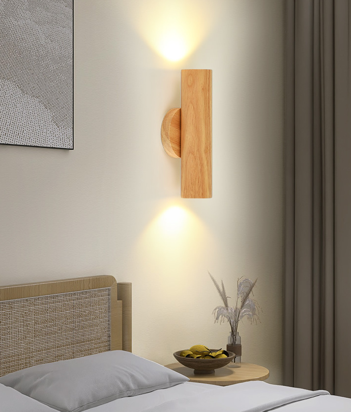 Havdorin Minimalist Dual Beam Wooden Wall Light Havdorin Minimalist Dual Beam Wooden Wall Light Bedroom Condo