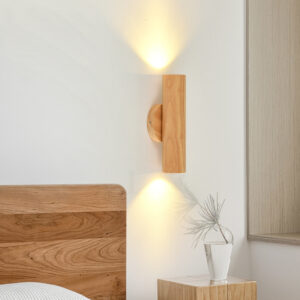 Home Havdorin Minimalist Dual Beam Wooden Wall Light Bedroom Hdb