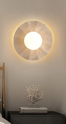 Holmquija Minimalist Solar Halo Travertine Stone Wall Light Holmquija Minimalist Solar Halo Travertine Stone Wall Light 3 Colour