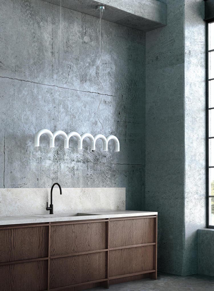 Isakssoruun Modern Funky U-loop Pipes Pendant Light Isakssoruun Modern Funky U Loop Pipes Pendant Light Kitchen Hdb