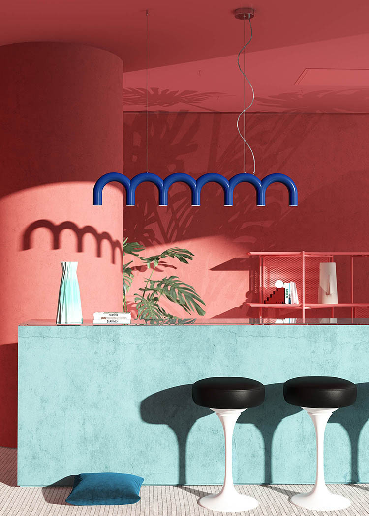 Isakssoruun Modern Funky U-loop Pipes Pendant Light Isakssoruun Modern Funky U Loop Pipes Pendant Light Kitchen Island Bto