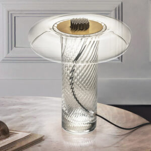 Home Kalnovren Modern Swirl Glass Table Lamp