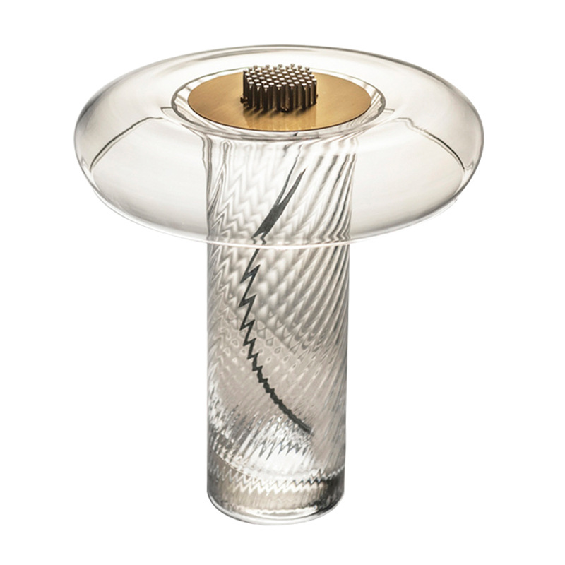 Kalnovren Modern Swirl Glass Table Lamp Kalnovren Modern Swirl Glass Table Lamp Ambient Lighting