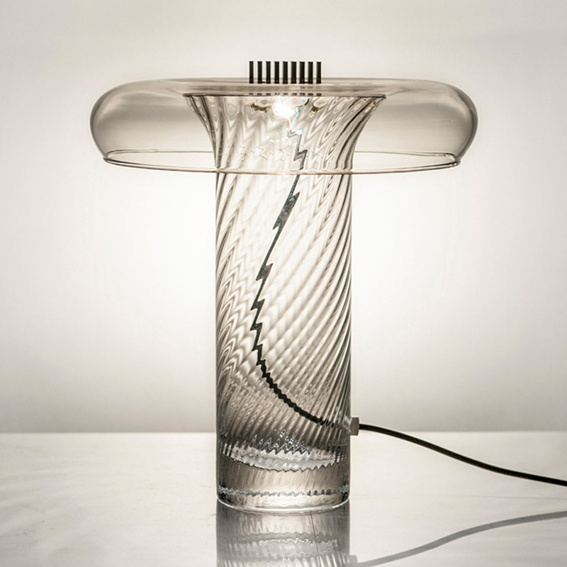 Kalnovren Modern Swirl Glass Table Lamp Kalnovren Modern Swirl Glass Table Lamp Cylinder