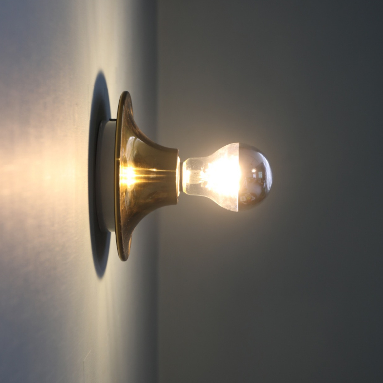 Karnvyrn Minimalist Metallic Halo Wall Light Karnvyrn Minimalist Metallic Halo Wall Light Gold Warm Glow