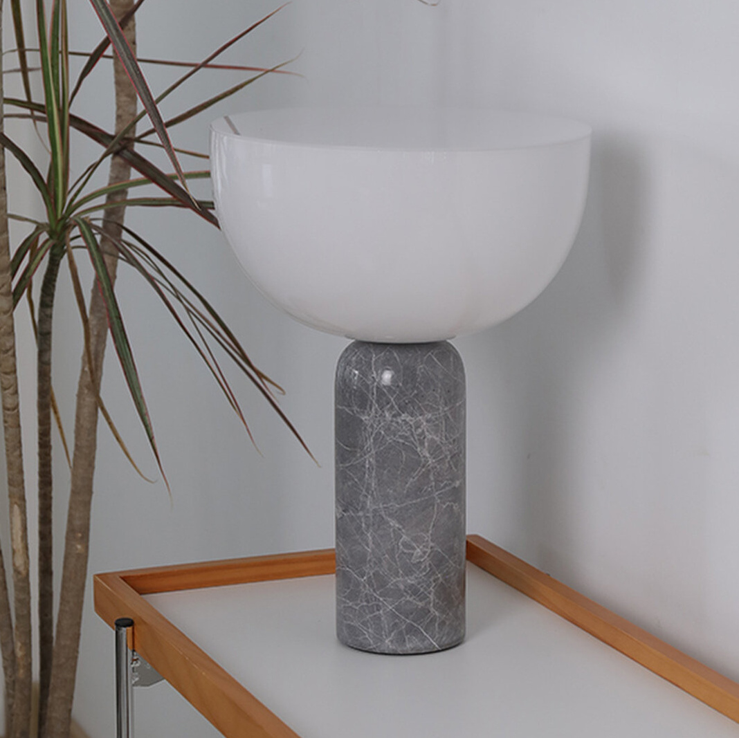 Kizornuu Modern Inverted Dome Marble Table Lamp Kizornuu Modern Inverted Dome Marble Table Lamp Bedroom Bto