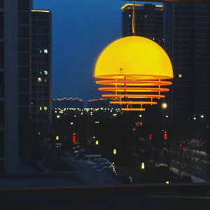 Home Nastolen Vintage Retro Sunset Orbit Pendant Light Outdoor Warm Glow