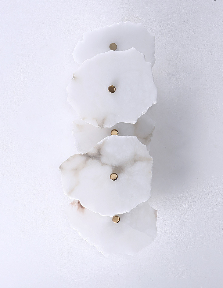 Nordlyra Luxury/Glam Alabaster Shard Wall Light Nordlyra Luxury Glam Alabaster Shard Wall Light Brushed Gold