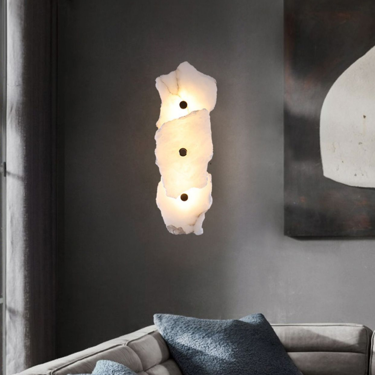 Nordlyra Luxury/Glam Alabaster Shard Wall Light Nordlyra Luxury Glam Alabaster Shard Wall Light Living Room Apartment