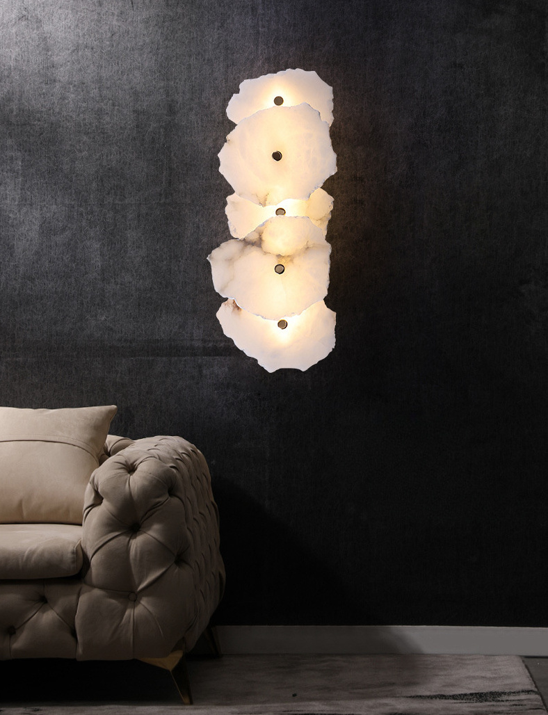 Nordlyra Luxury/Glam Alabaster Shard Wall Light Nordlyra Luxury Glam Alabaster Shard Wall Light Living Room Landed House