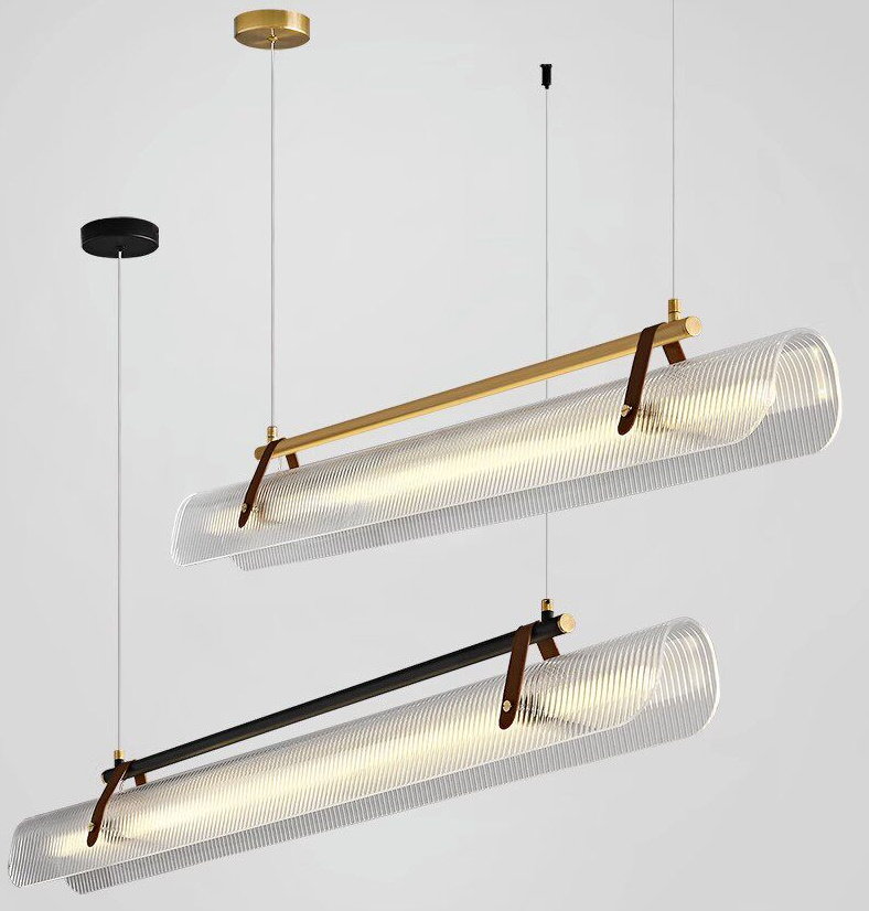 Parduusa Modern Striped Sheet Linear Bar Pendant Light Parduusa Modern Striped Sheet Linear Bar Pendant Light All Variants