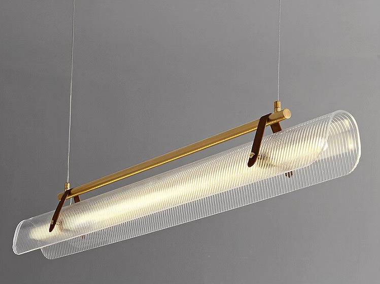 Parduusa Modern Striped Sheet Linear Bar Pendant Light Parduusa Modern Striped Sheet Linear Bar Pendant Light Gold Led