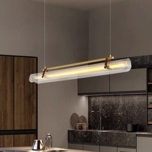 Parduusa Modern Striped Sheet Linear Bar Pendant Light Kitchen Island Hdb