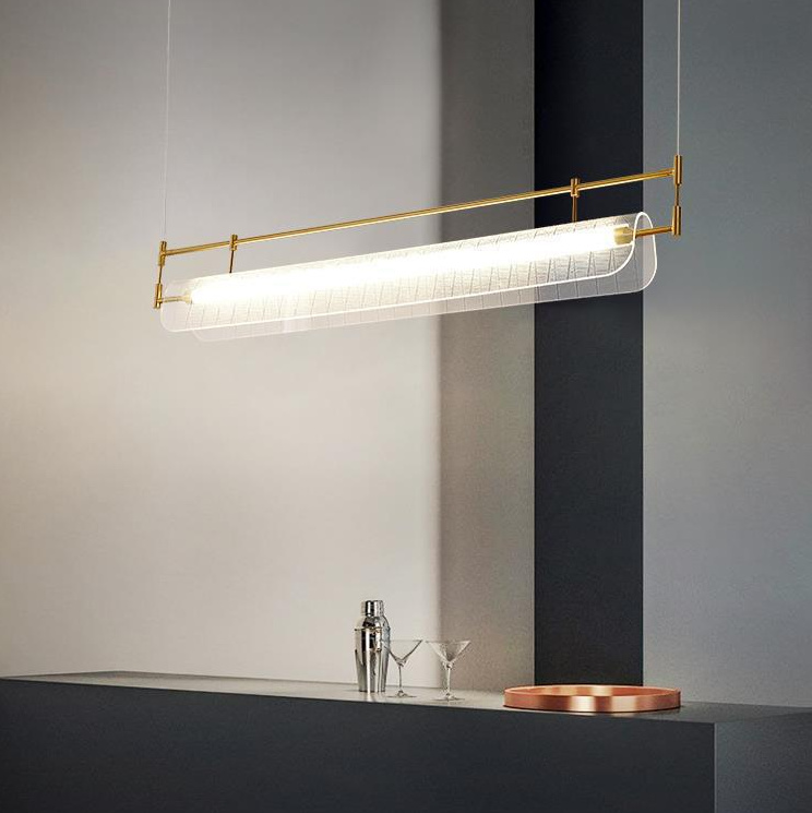 Parduusinn Modern Ribbed Cascade Pendant Light Parduusinn Modern Ribbed Cascade Pendant Light Bar Counter