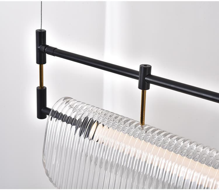 Parduusinn Modern Ribbed Cascade Pendant Light Parduusinn Modern Ribbed Cascade Pendant Light Close Up