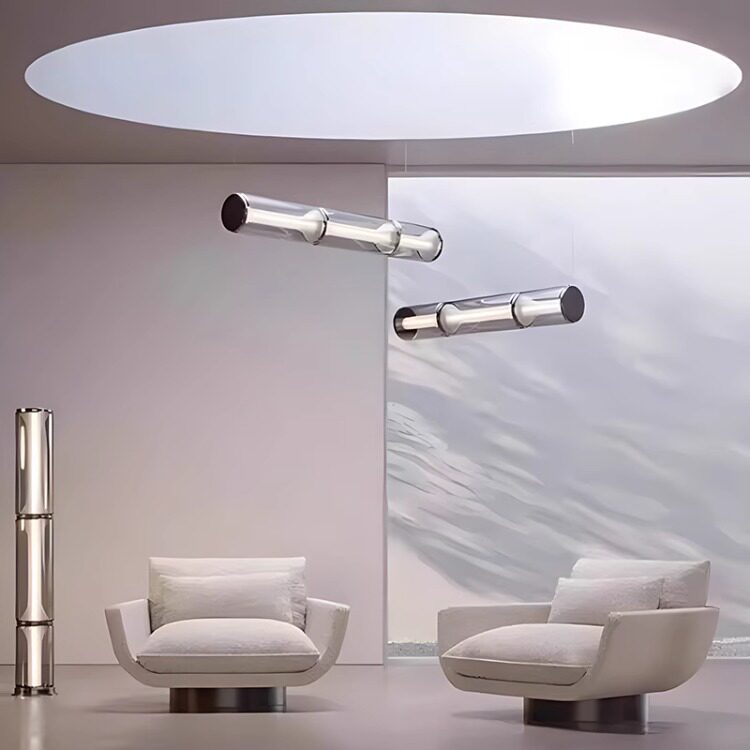 Parduutino Modern Glass Tube Linear Pendant Light Parduutino Modern Glass Tube Linear Pendant Light Lounge
