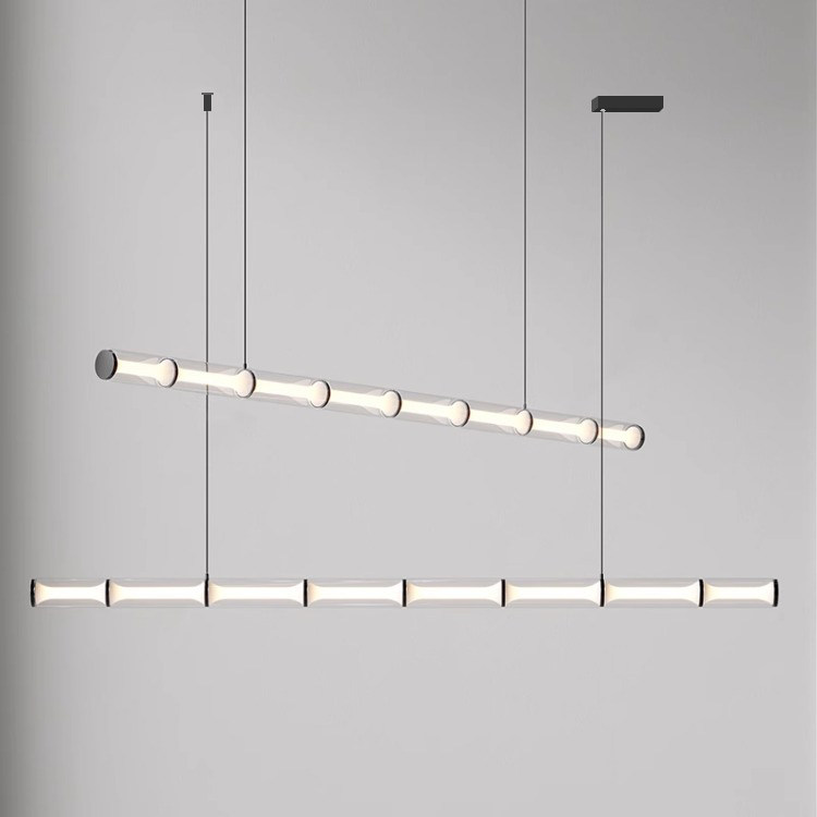 Parduutino Modern Glass Tube Linear Pendant Light Parduutino Modern Glass Tube Linear Pendant Light