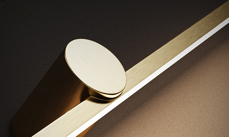 Sinbari Modern Sleek Linear Balance Wall Light Sinbari Modern Sleek Linear Balance Wall Light Brushed Gold