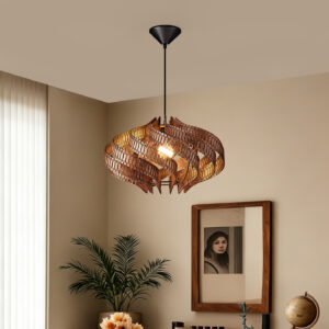 Home Svolkram Modern Twisted Spiral Wooden Pendant Light