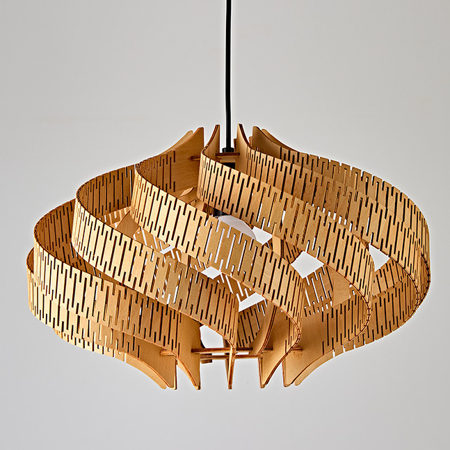 Svolkram Modern Twisted Spiral Wooden Pendant Light Svolkram Modern Twisted Spiral Wooden Pendant Light Natural Wood Organic