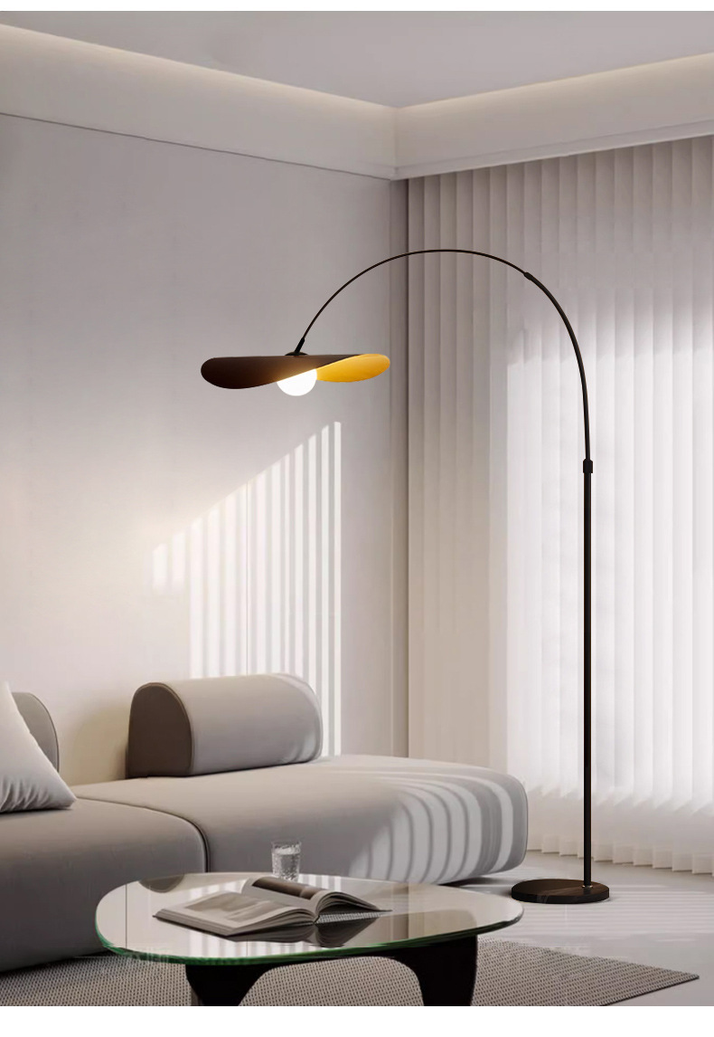 Varindal Modern Floating Petal Hat Floor Lamp Varindal Modern Floating Petal Hat Floor Lamp Living Room Black