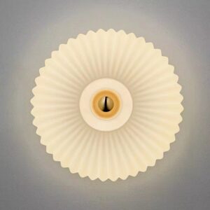 Home Vindlaro Modern Ribbed Shell Radiant Sunburst Wall Light Round