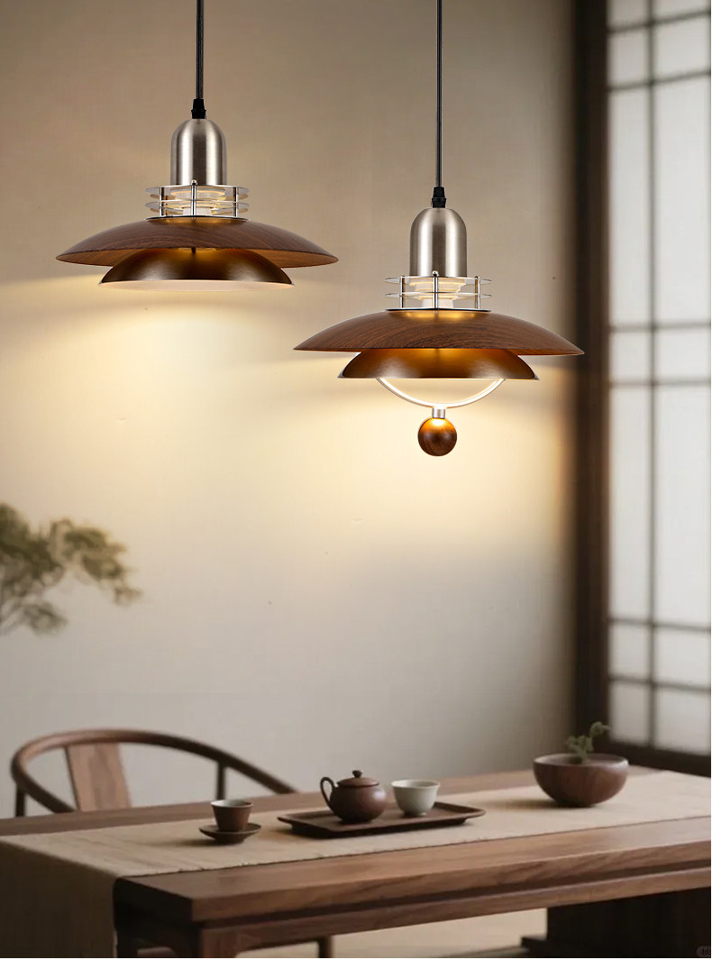 Vindorli Japandi Layered Disc Pendant Light Vindorli Japandi Layered Disc Pendant Light Dining Room Condo