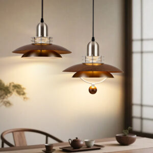 Home Vindorli Japandi Layered Disc Pendant Light Dining Room Hdb